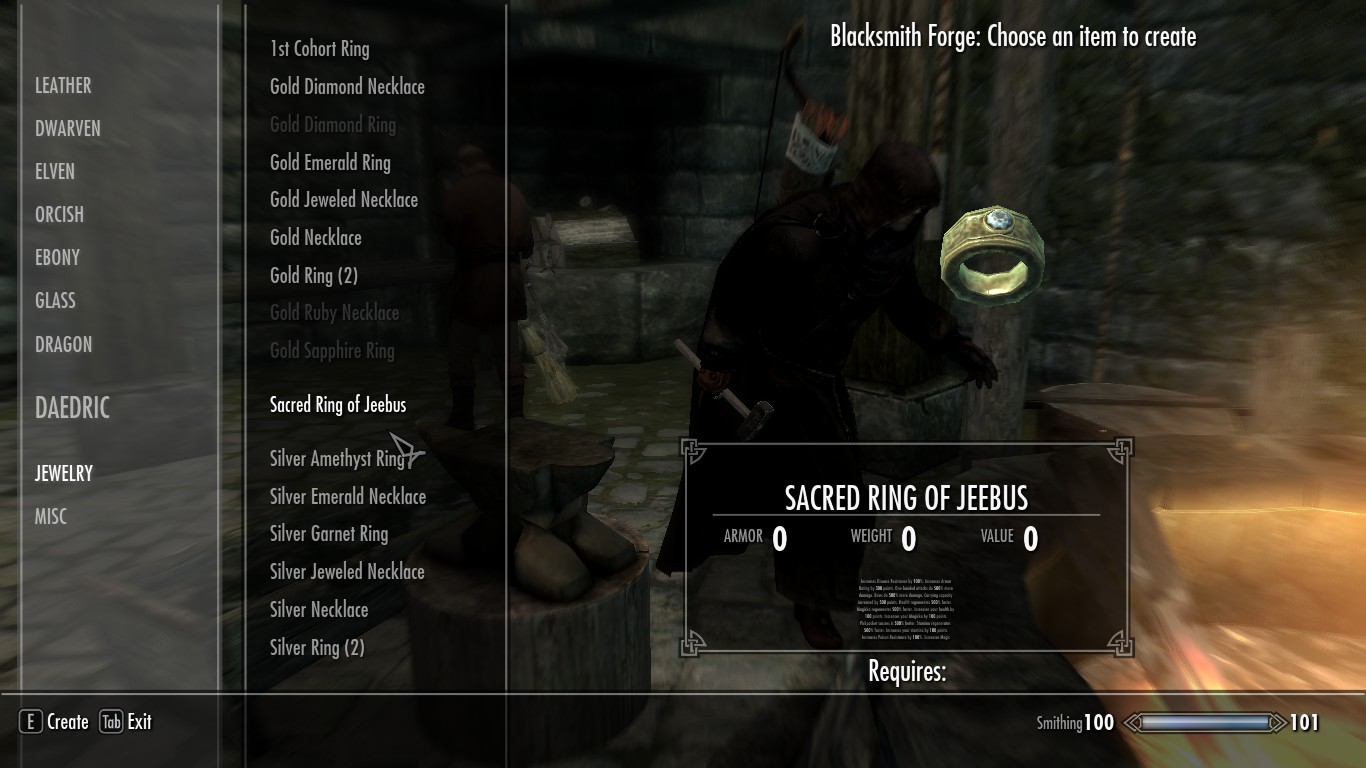 Sacred Ring of Jeebus | Skyrim Mods